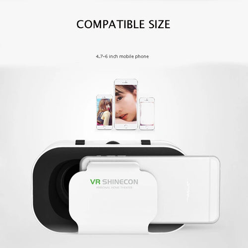 VR SHINECON BOX 5 Mini VR Glasses 3D Glasses Virtual Reality Glasses VR Headset For Google cardboard Smartp