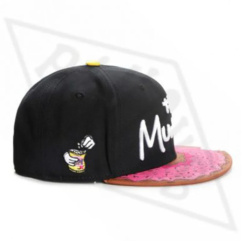 PANGKB Brand MUNCHIES CAP snacks pink snapback hat men women adult hip hop Headwear outdoor casual sun baseball cap gorras bone