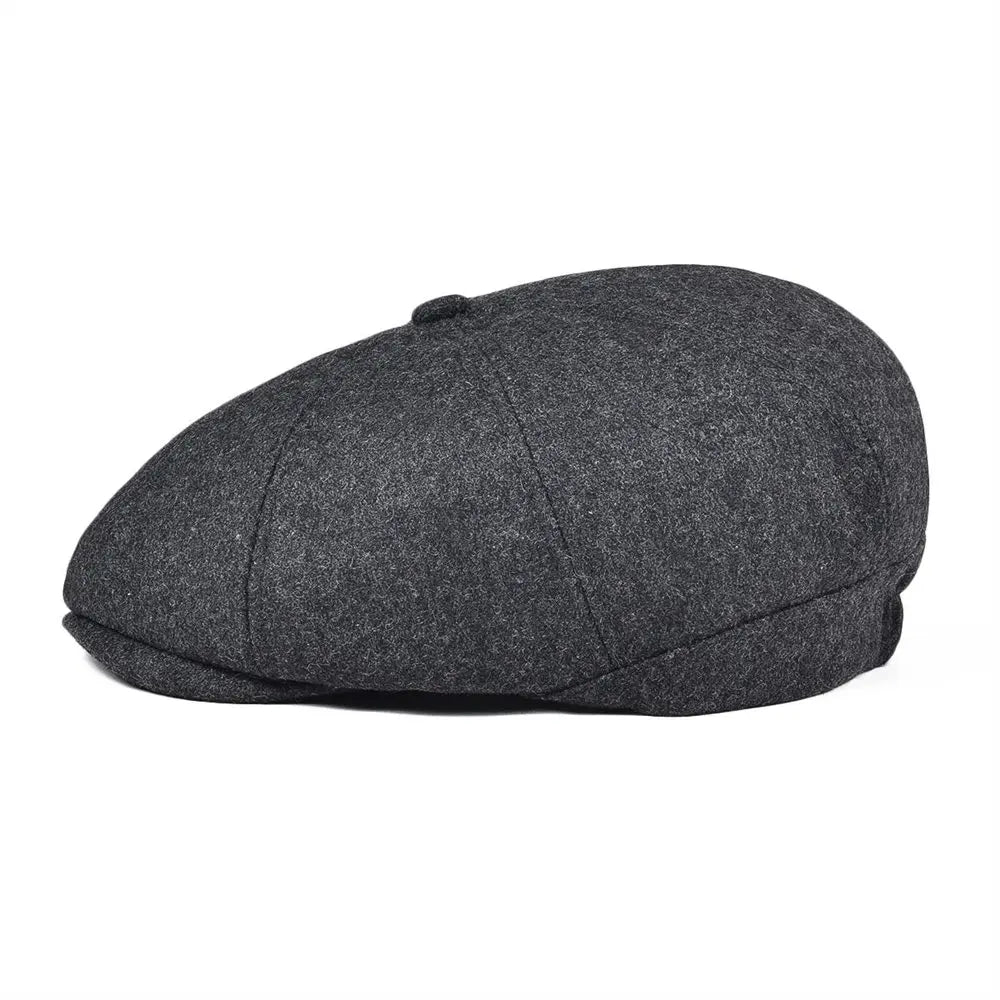 VOBOOM Woolen Tweed Newsboy Cap for Men Women Cabbie Driver Headpiece Country Baker Boy Flat Cap Beret Hats 111