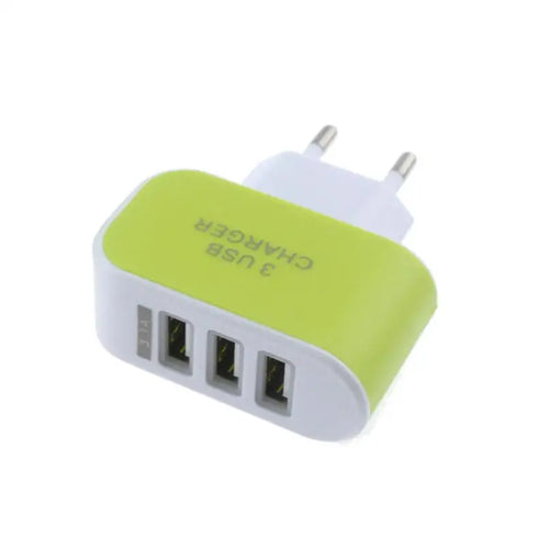 3.1A Triple USB Port Wall Home Travel AC Charger Adapter EU Plug Mobile Phone Charger