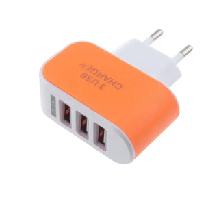 3.1A Triple USB Port Wall Home Travel AC Charger Adapter EU Plug Mobile Phone Charger