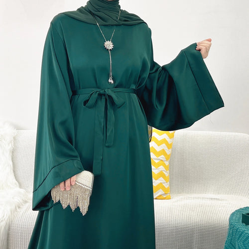 Modest Gown Islamic Clothing Dubai Saudi Turkish Hijab Robe Casual Outfits Ramadan Eid Plain Abaya Dress Muslim Women