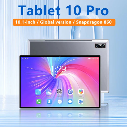 Original Tablet 10 Pro 10.1-inch HD Display 8GB+256GB Android 11 Face Unlocked 6000mAh Large-capacity Battery Snapdragon 860