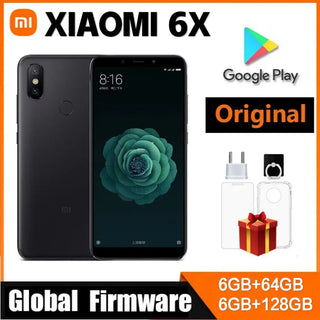 Original Xiaomi 6X 6GB 64GB/6GB 128GB 20 million pixels celular googleplay Fingerprint Octa-core Global Rom 4G Smartphone