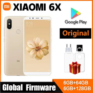 Original Xiaomi 6X 6GB 64GB/6GB 128GB 20 million pixels celular googleplay Fingerprint Octa-core Global Rom 4G Smartphone