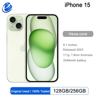 Original iphone 15 128/256GB/512GB 6.1-inch super retina XDR display A16 bionic chip 4800 million pixels main camera