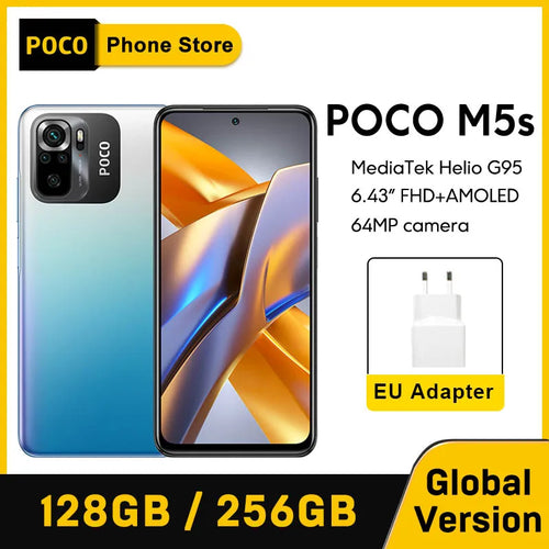 POCO M5s Global Version Smartphone 128GB/256GB MTK G95 64MP Quad camera AMOLED display 5000mAh battery 33W Fast Charging NFC