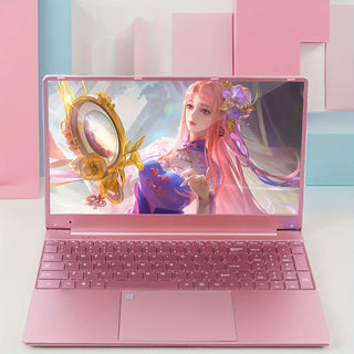 Pink Laptop Windows 10 Office Education Gaming Notebook Pink 15.6“10th Gen Intel Celeron N5095 16G RAM 1T Dual WiFi Narrow Side