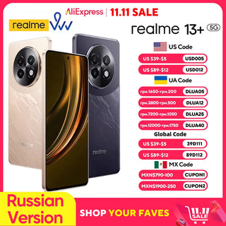 [Russian Version] realme 13 Plus 5G Smartphone Dimensity 7300 80W 5000mAh Battery realme 13+ 50MP Camera 120Hz OLED Display NFC