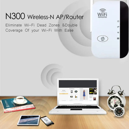 300Mbps Wireless WiFi Repeater 2.4G Wifi Extender WiFi Amplifier 802.11N WiFi Signal Booster Long Range Wi Fi Reapeter Router