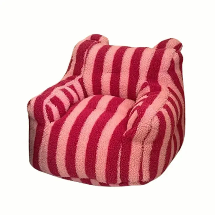 Small Sofa Household Children's Balcony Corner Small Stool Safe and Healthy Lightweight Striped Children's Bean Bag Sofa