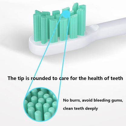 6/8PCS For XIAOMI MIJIA T300/500 Replacement Brush Heads Sonic Electric Toothbrush Vacuum DuPont Soft Bristle Suitable Nozzles