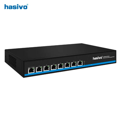 Hasivo All 10 Gigabit PoE or Without PoE Ethernet Switch 8*10gbps RJ45 Port Network Plug and Play 10gbe 10gb 10000mbps