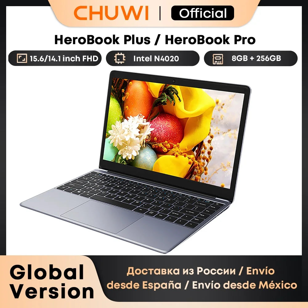 CHUWI Herobook Pro / Herobook Plus Laptop Windows 11 Laptop 14.1inch / 15.6inch FHD Intel N4020 LPDDR4 8GB 256GB SSD Computer PC