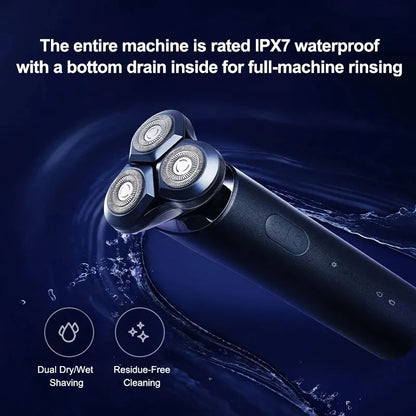 XIAOMI MIJIA Electric Shaver S700 Portable Flex Razor 3 Head Shaving IPX7 Waterproof Washable Beard Trimmer Trimer Cutter 30 Day