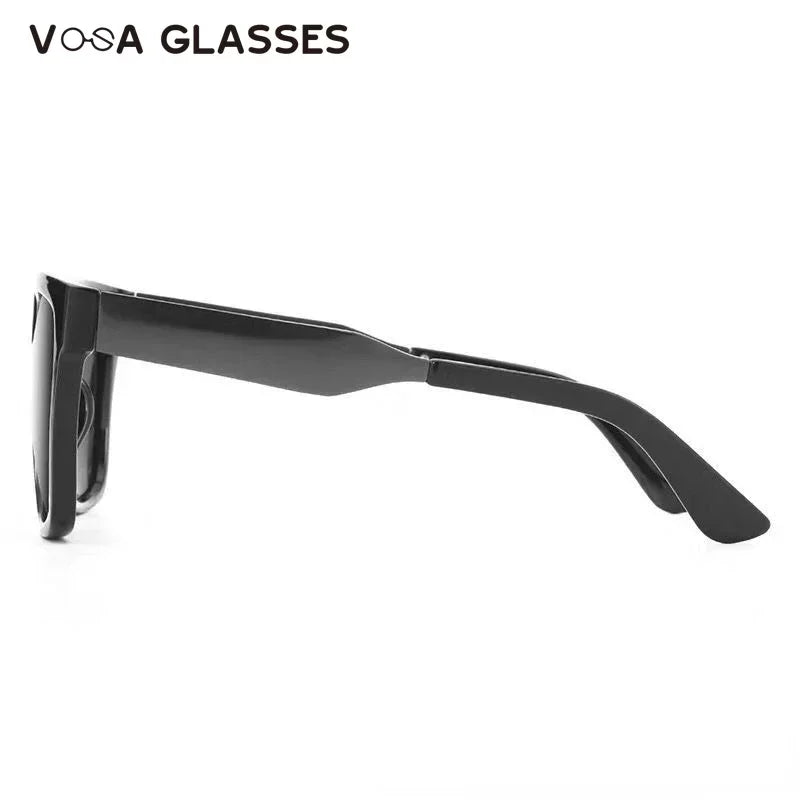 Retro Square Polarzied Men's Sunglasses For Driving High Quality UV400 Oversized Sunglass Male Fashionable Wide Leg Sun Glasses