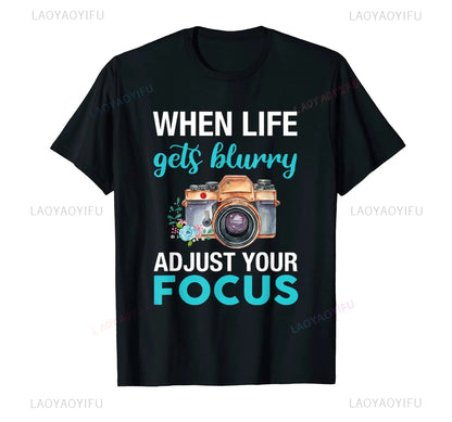 Everyone Is A Photographer Until Funny Photography cotton T Shirts Summer Streetwear Christmas Present Camera Gifts Men T-shirt