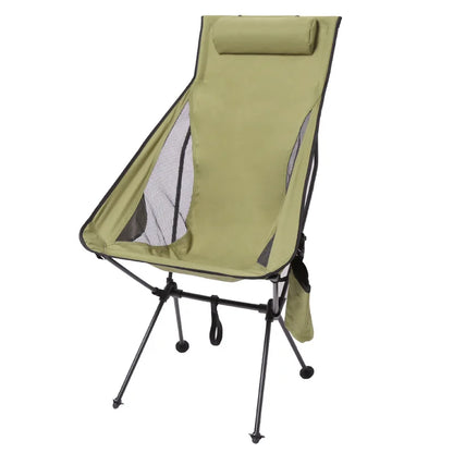 Moon Chair Lounge Chair Outdoor Camping Leisure Picnic Folding Chair Cup Bag with Cushion Available in Three Colors