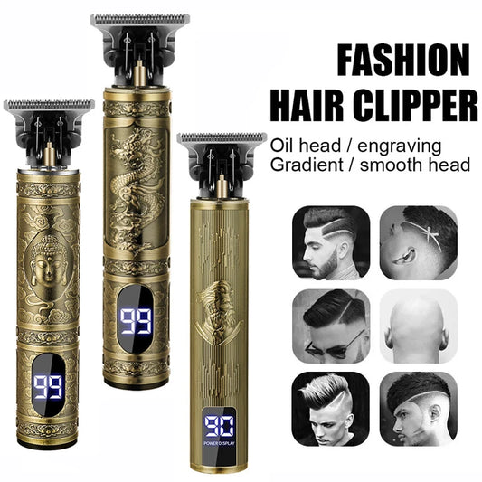 Electric Hair Cut Hair Trimmer Grooming Rechargeable Close Cutting Barber Trimmer T9 Vintage Beard Shavers Hair Clippers for Men