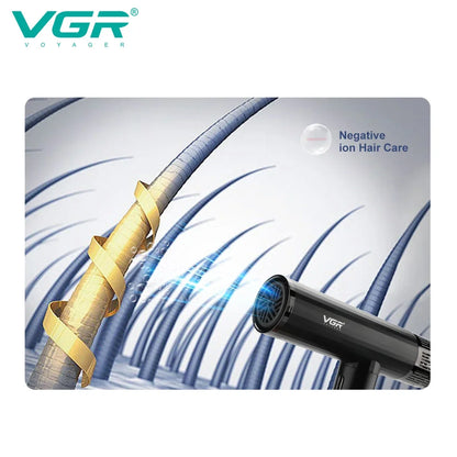 VGR Hair Dryer Professional Brushless Motor Hair Dryer Machine Negative Ion 110000 RPM Wired Hair Salon for Household Use V-427