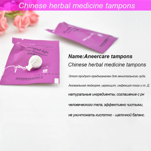 1Pcs Herbal Tampon For Women Vaginal Detox Yoni Pearls Women's Health Obat Vaginal Treatment Tampons Medicinal Clean Point