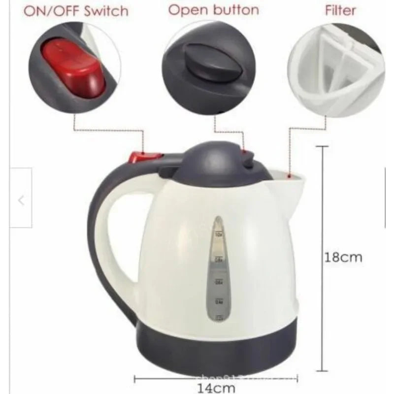 Car Truck Electric Kettle 1000ml Portable Travel Water Boiler Truck Car Coffee Tea Heating Water Bottle Heated Pot 12V 24V