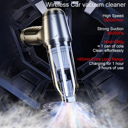 95000PA Car Vacuum Cleaner Strong Suction Wireless Mini Handheld Portable For Auto Home Desktop Powerful Cordless Vacuum Cleaner