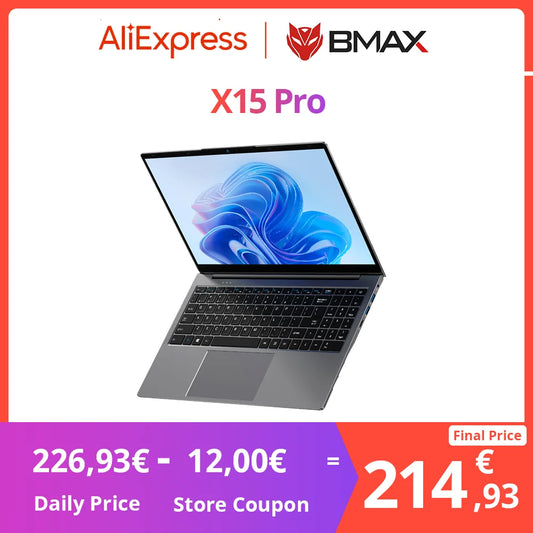 BMAX 15.6" X15 Pro 16GB RAM 512GB SSD Intel N95 CPU Windows 11 Notebook 1920*1080 Dual Wifi USB PC laptop DDR4