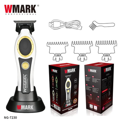 2024NEW! WMARK NG-7230 Professional Oil Head Engraving Electric Clippers Selling Hair Clippers Charging Seat Hair Salon