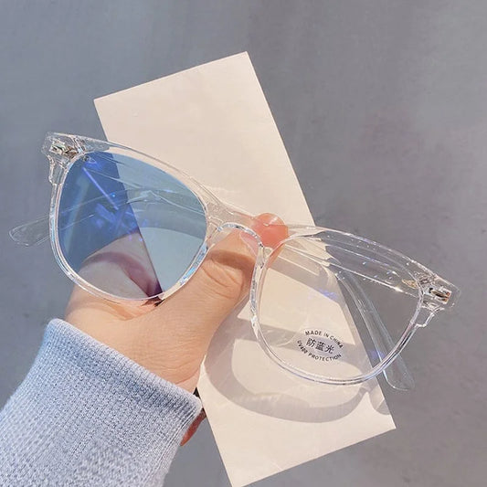 New Trendy Photochromic Glasses Women Anti Blue Light Round Frame Myopia Glasses Outdoor Color Changing Eyewear Diopte