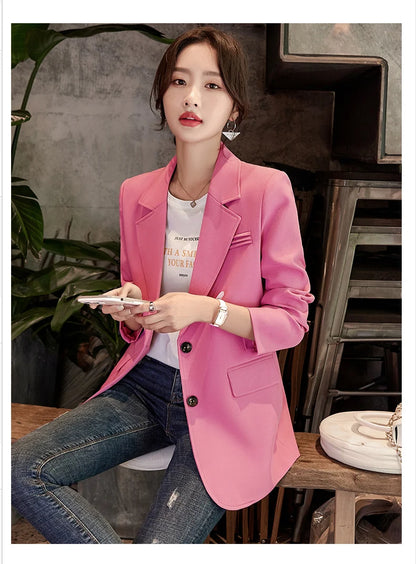 Korean Version of the Spring and Autumn Office Women 2023 Long-sleeved Loose Casual Temperament Outerwear Fashion Business Tops