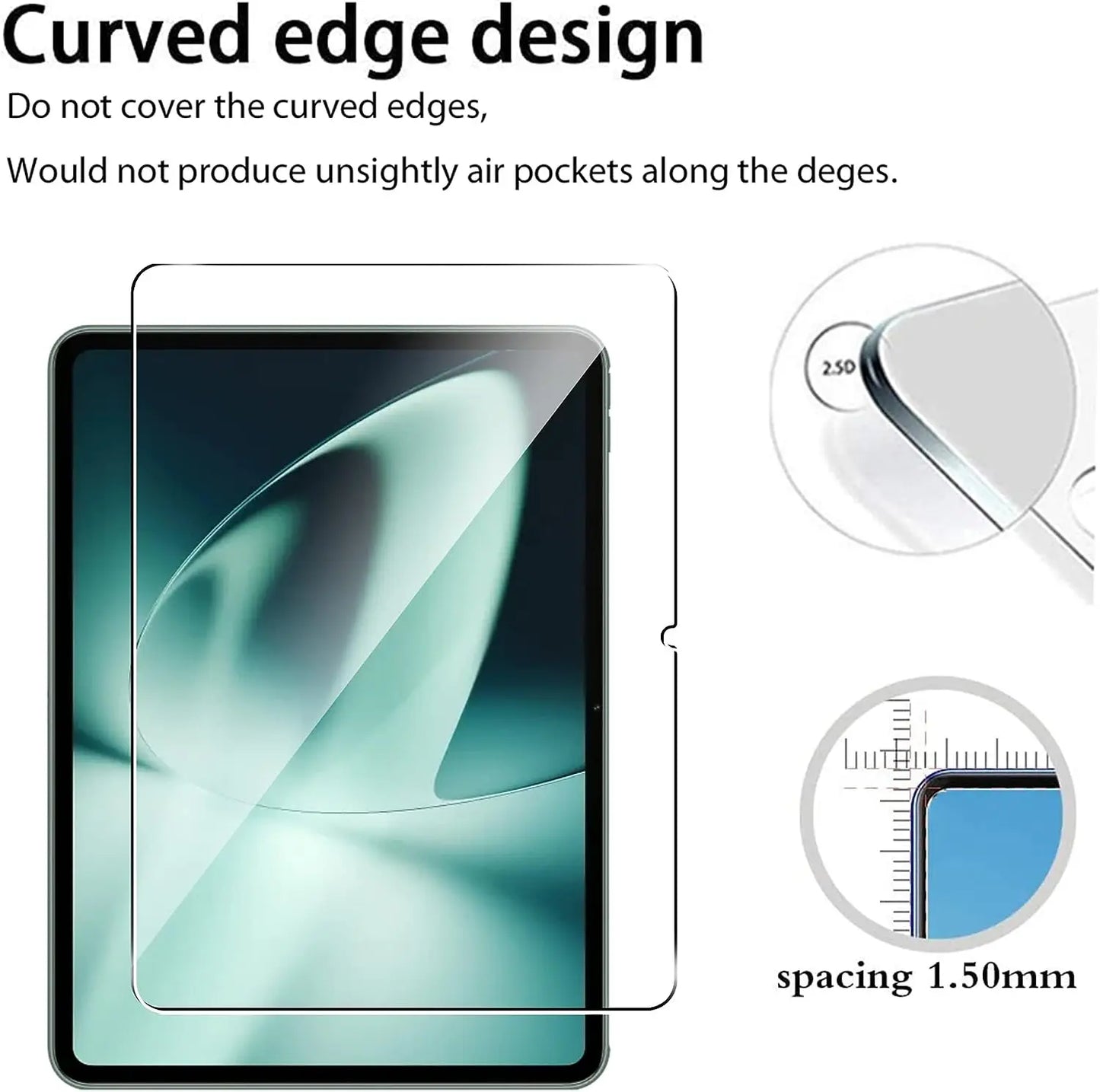 9H Tempered Glass Screen Protector For OnePlus Pad 11.61 Inch 2023 Tablet Bubble Free Ultra Clear Protective Film One Plus