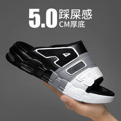 Main Push Men's Slippers Mixed Color Fashion Mens Anti-wear Shoes Men Summer Outdoor Hard-Wearing Sandals Beach Sports Footwear