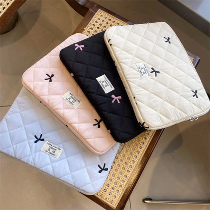 Fashion Bow Printing Nylon Laptop Bag 13 14 15 inch Laptop Sleeve 10 11 9.7 inch Tablet Bag Laptop Pouch Tablet Protective Case