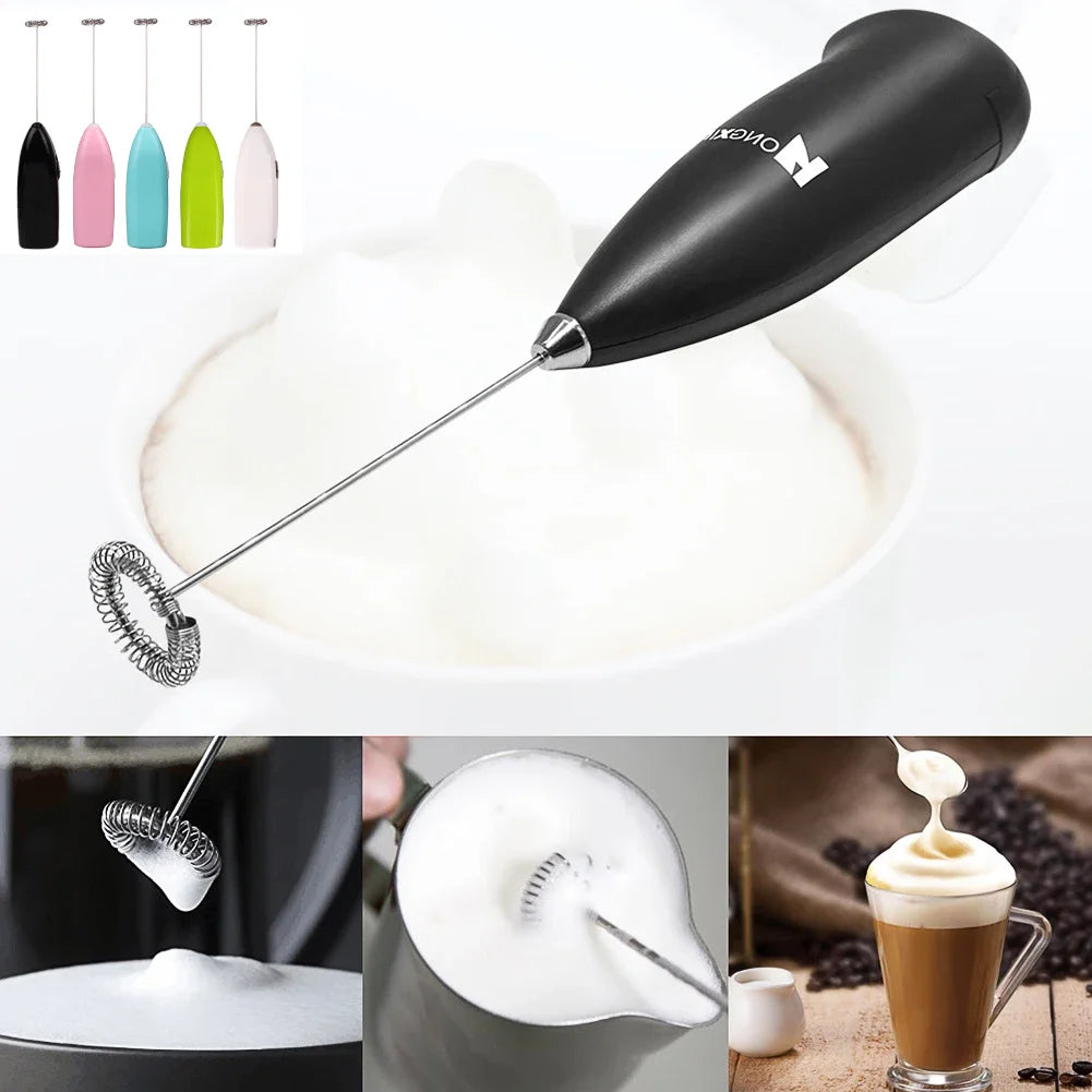 Electric Plastic Handle Egg Beater Egg Stirrer Milk Frother Foamer Mixer