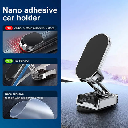 1080 Magnetic Car Phone Holder Magnet Smartphone Support GPS Foldable Phone Bracket in Car For iPhone 14 13 12 11 Samsung Xiaomi