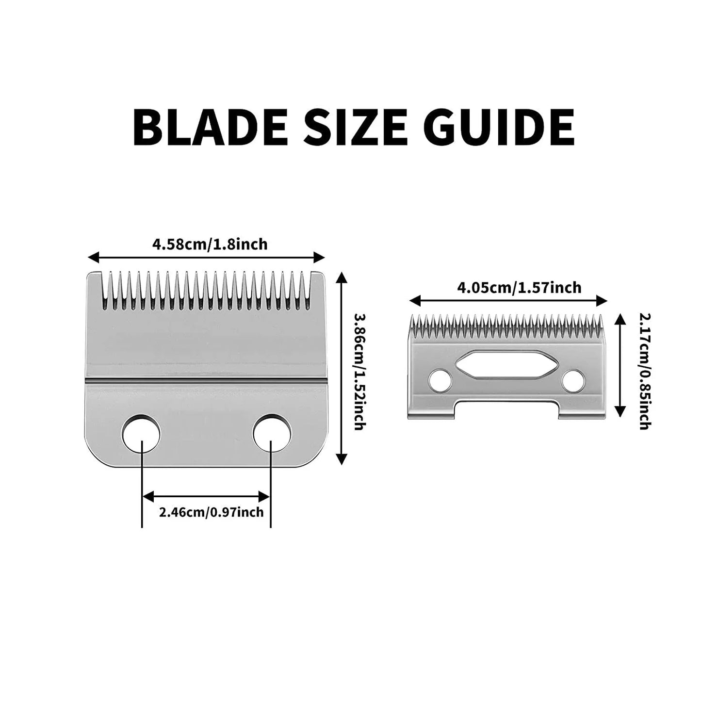 Professional Replacement Clipper Blades,Precision 2 Holes Adjustable Hair Clipper Parts Blade for kemei 1990 Clippers