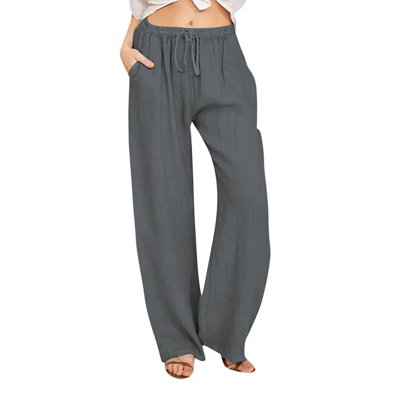 Women's Loose Linen Casual Wide Leg Long Pants That Can Be Worn in All Seasons for Women