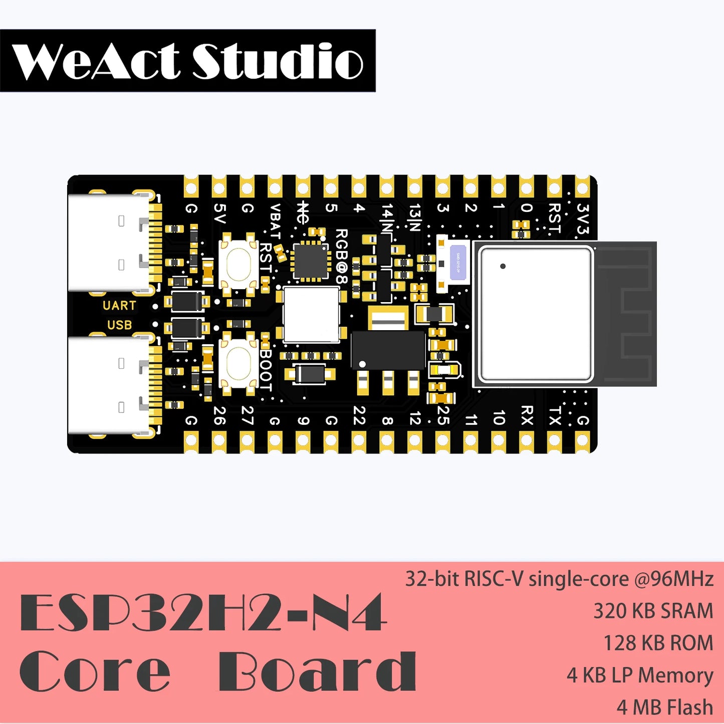 WeAct ESP32H2-N4 Development Board Support Thread and Zigbee Bluetooth5 and Bluetooth mesh  Substitute ESP32-H2-DevKitM-1