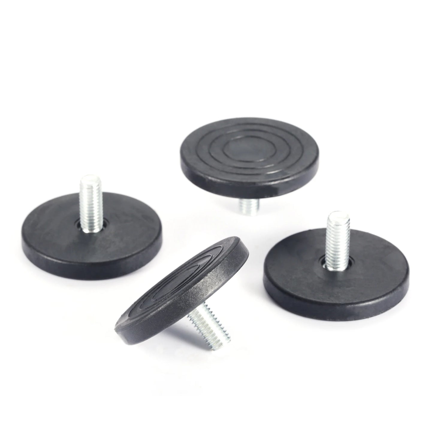 4 Pcs Black Leveling Feet Adjustable Furniture Feet M8*18mm Screw On Furniture Glide Base Diameter 40mm 50mm for Furniture Legs