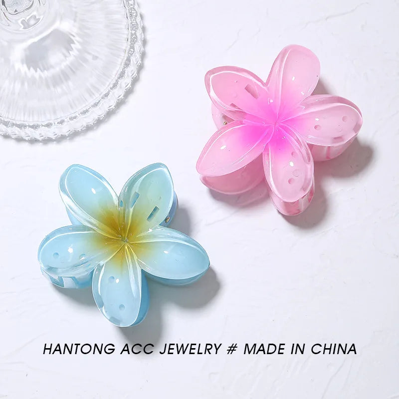 Plumeria Hair Clips Flower Hair Claw Clip Trendy Hair Clip Korean Hair Accessories For Girls