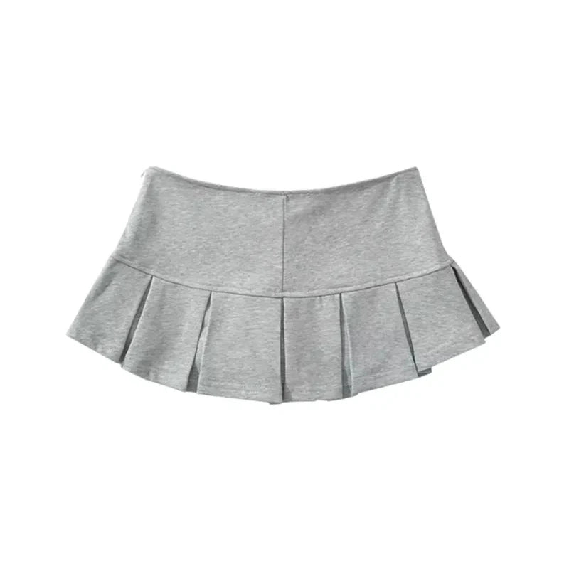 Y2K Mini Skirt Women Fashion Sexy Low Waist Black Pleated Short Skirts Summer Korean Preppy Kawaii White A Line Tennis Skirt New