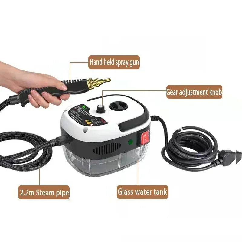 High Temperature Steam Cleaner 110V/220V Portable Sterilization Pressure Jet Washer Machine for Home Car Kitchen Air Conditioner