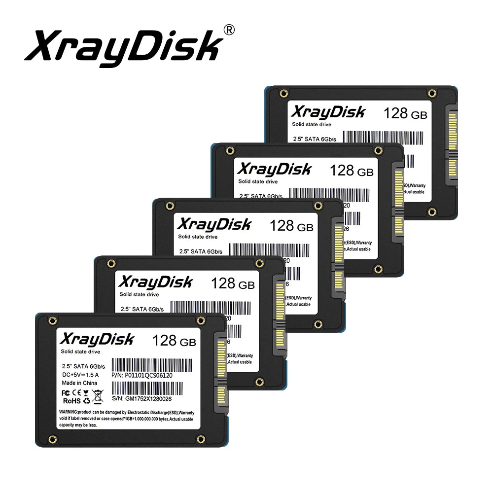 Wholesale Xraydisk Sata3 Ssd 128GB*5 256gb*5 512GB*5 Hard Disk Disc 2.5 " Internal Solid State Drive for Desktop&Laptop