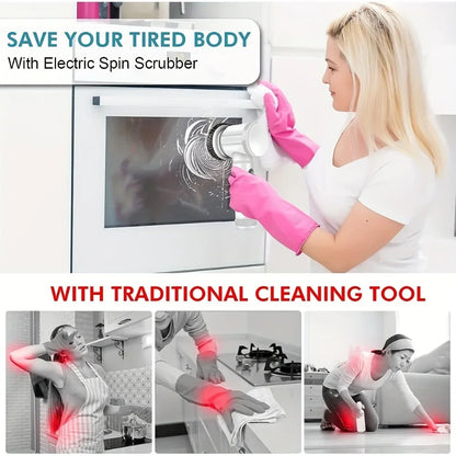 Electric Spin Purifier With 5 Replaceable Brushes, Electric Cleaning Brush, Handheld, Rechargeable, Shower Head