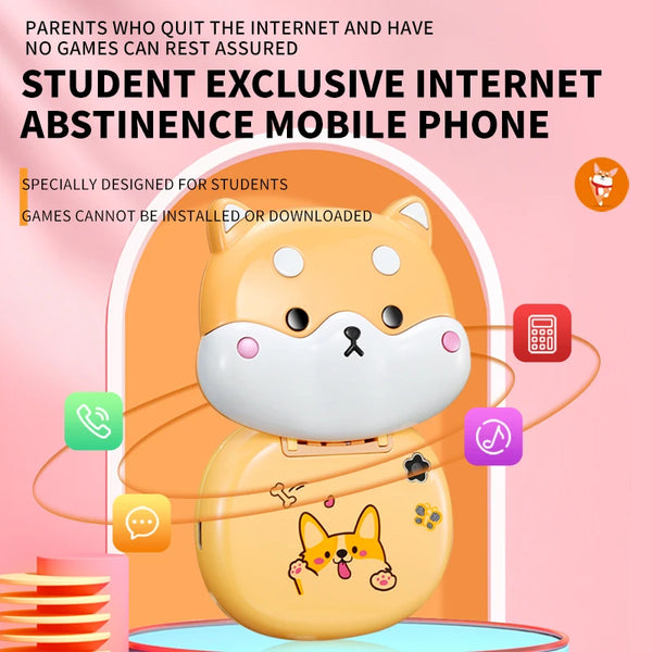 2023 New Cute Mini Koki Mobile Phone Flip Cartoon Kids Children Dual Sim 2G GSM Keyboard Botton MP3 Player Unlocked Cellphone