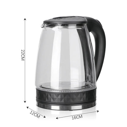 2L Electric Glass Kettle With 2000W Kitchen Appliances Keep Warm Function Electric Boiling Tea Pot 110-220V