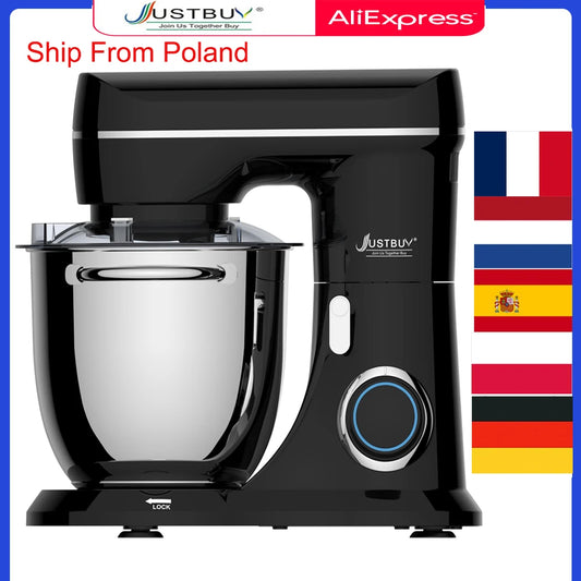 Euro 3in1 1300W Food Processor Dough Stand Mixer Blender Cream Egg Whisk Cake Kneader Bread Maker