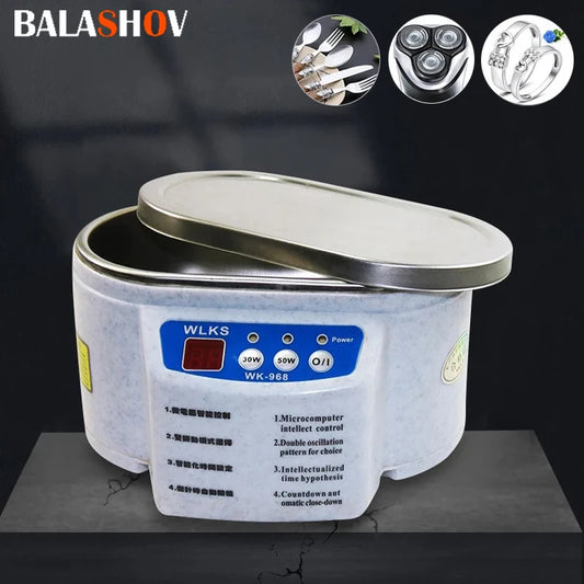 Portable Ultrasonic Cleaner Jewelry Parts Glasses Denture Teeth Circuit Board Watch Washing Machine Tub Dual Frequency Vibration