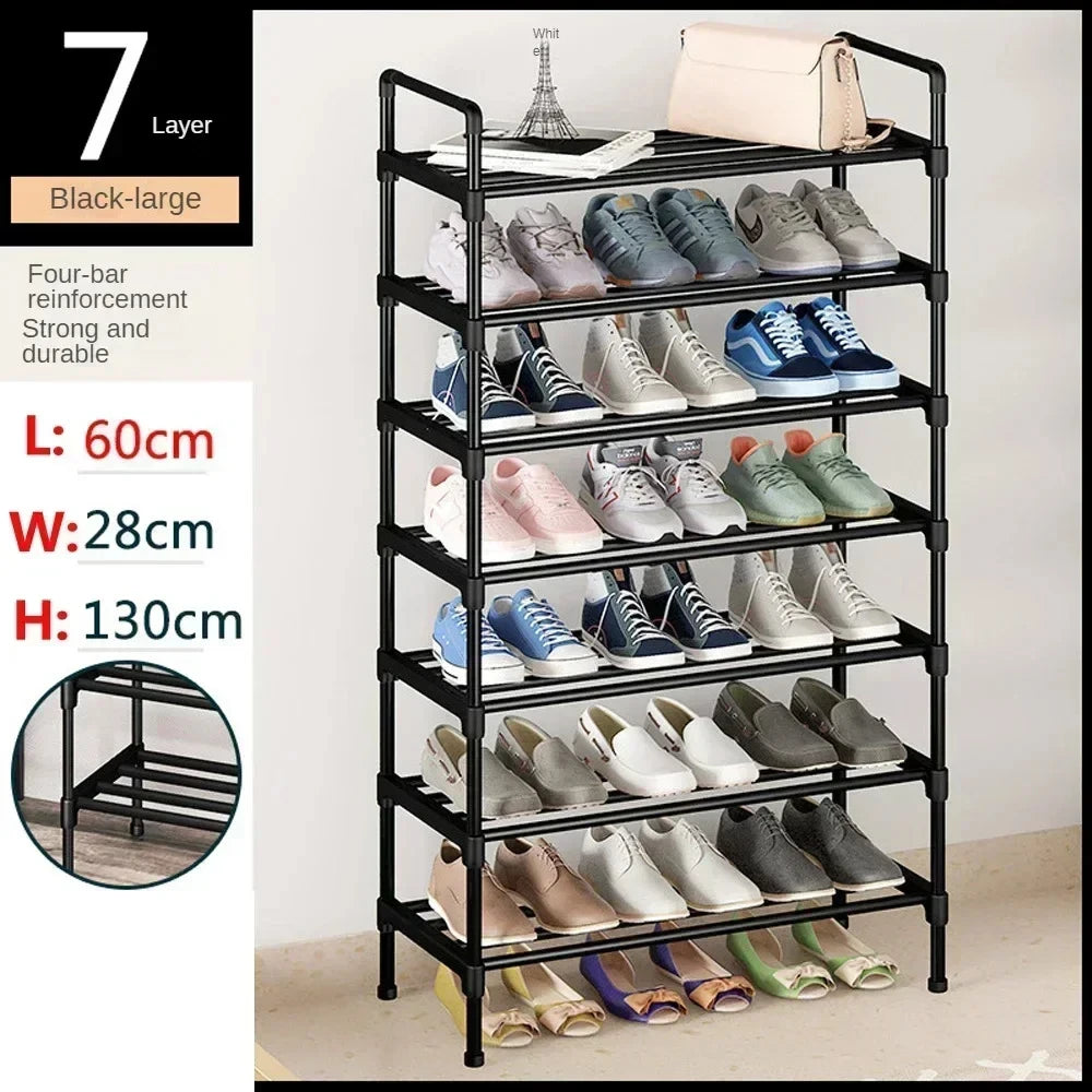 3-8 Layer Shoe Rack DIY Easy Assemble Dustproof Boots Organizer Stand Holder Space-Saving Shoes Storage Shelf Shoe Cabinet